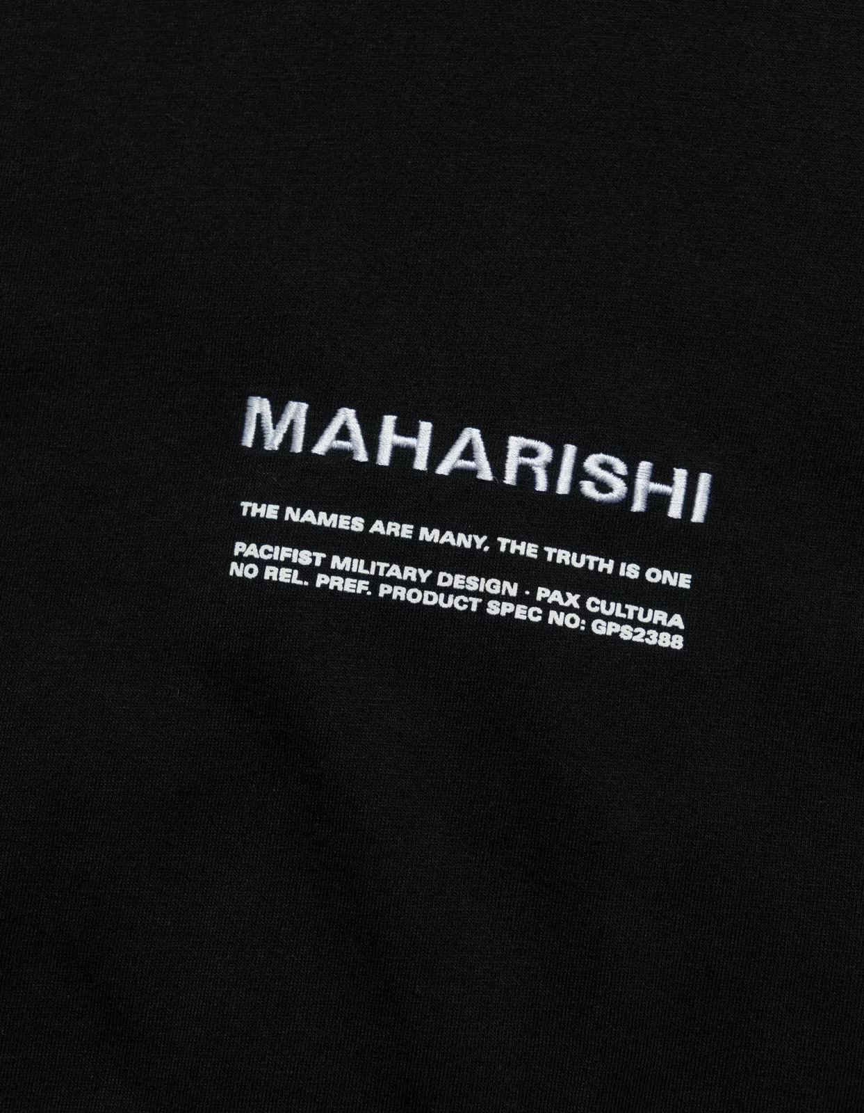 1388 Maharishi Pax Cultura T-Shirt Black