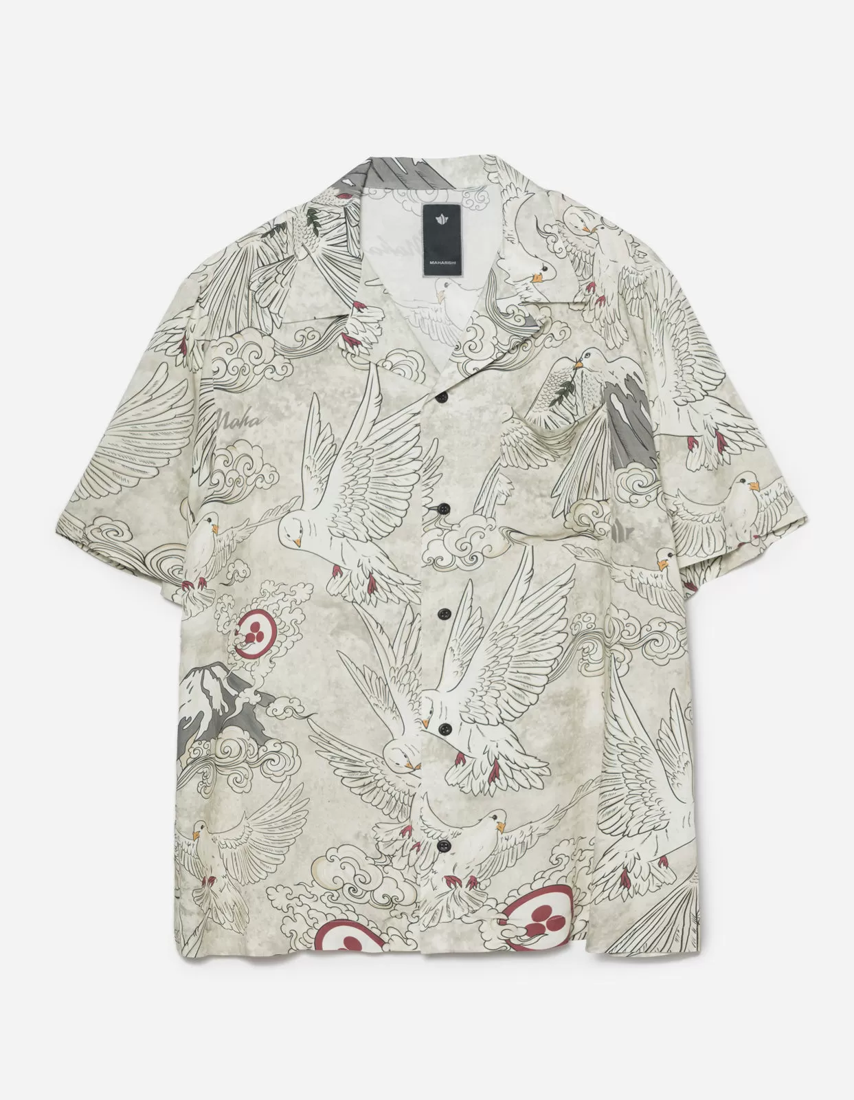 1394 Peace Dove Camp Collar Shirt Ecru