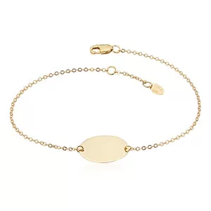 14k disc bracelet