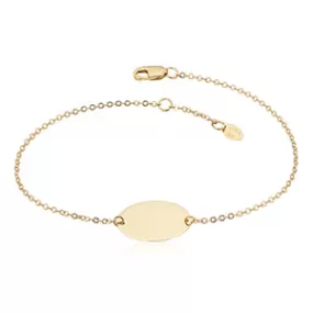 14k disc bracelet