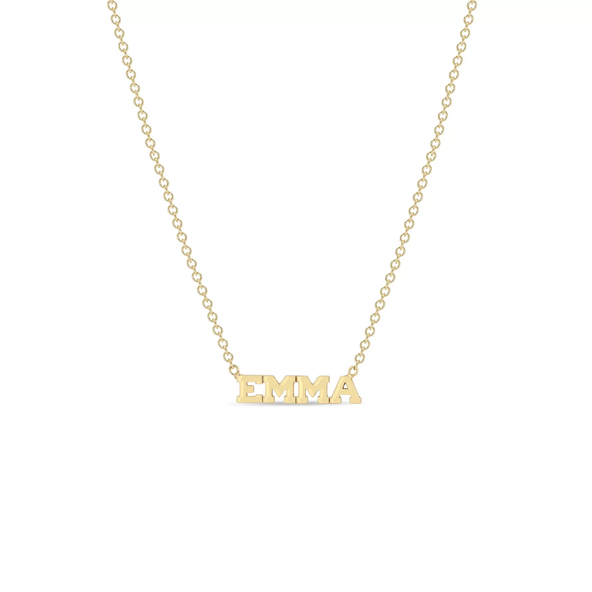 14k Gold Custom Itty Bitty Letters Necklace