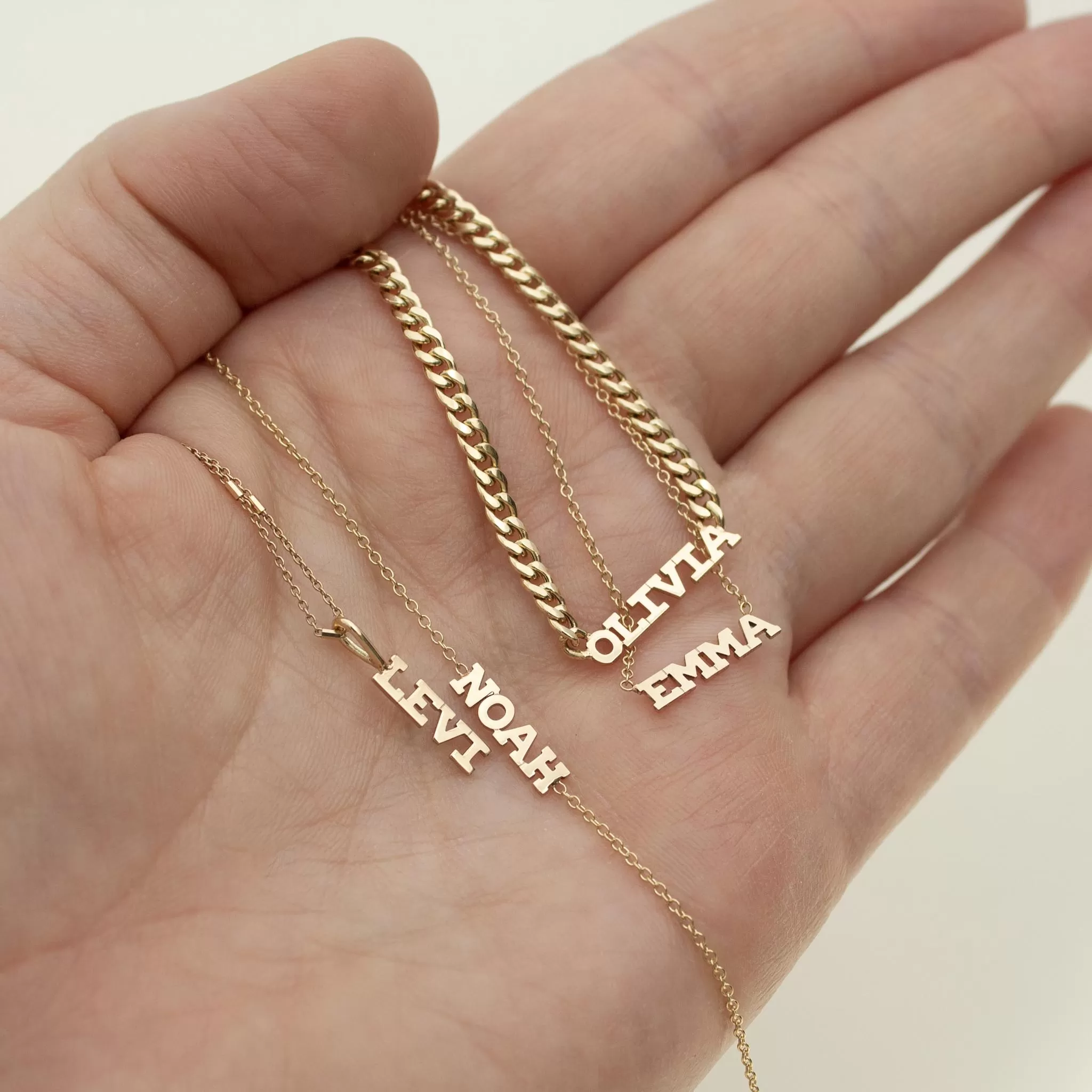 14k Gold Custom Itty Bitty Letters Necklace