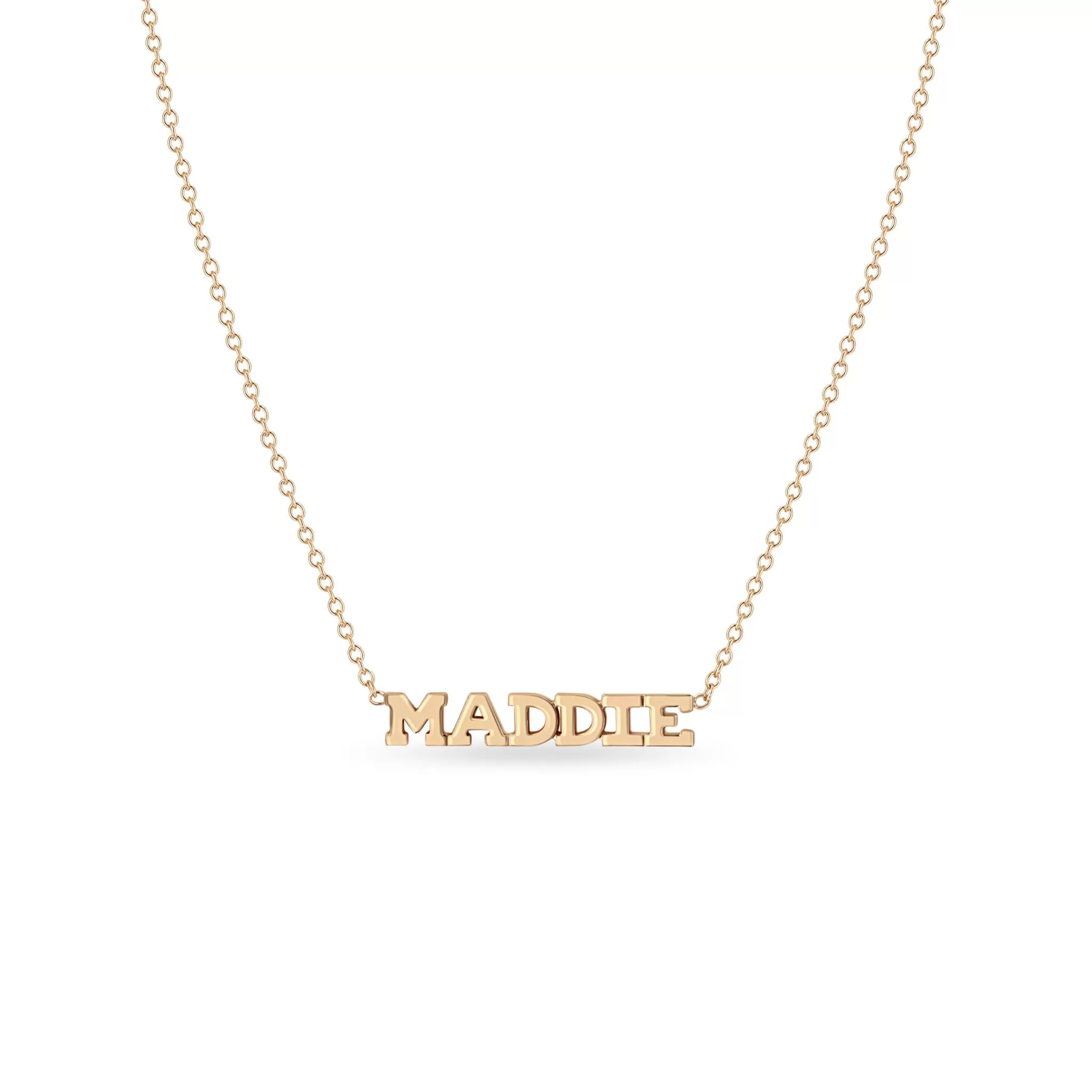 14k Gold Custom Itty Bitty Letters Necklace