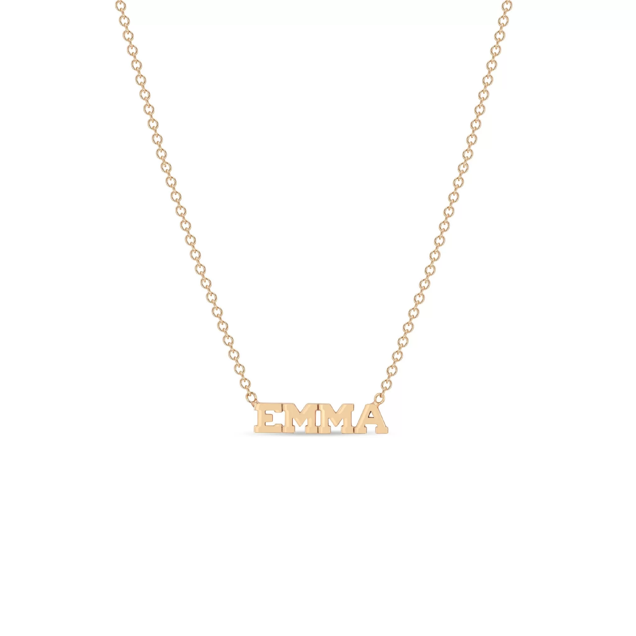 14k Gold Custom Itty Bitty Letters Necklace