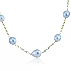 14K Yellow Gold 38 inch South Sea Baroque Pearl Necklace