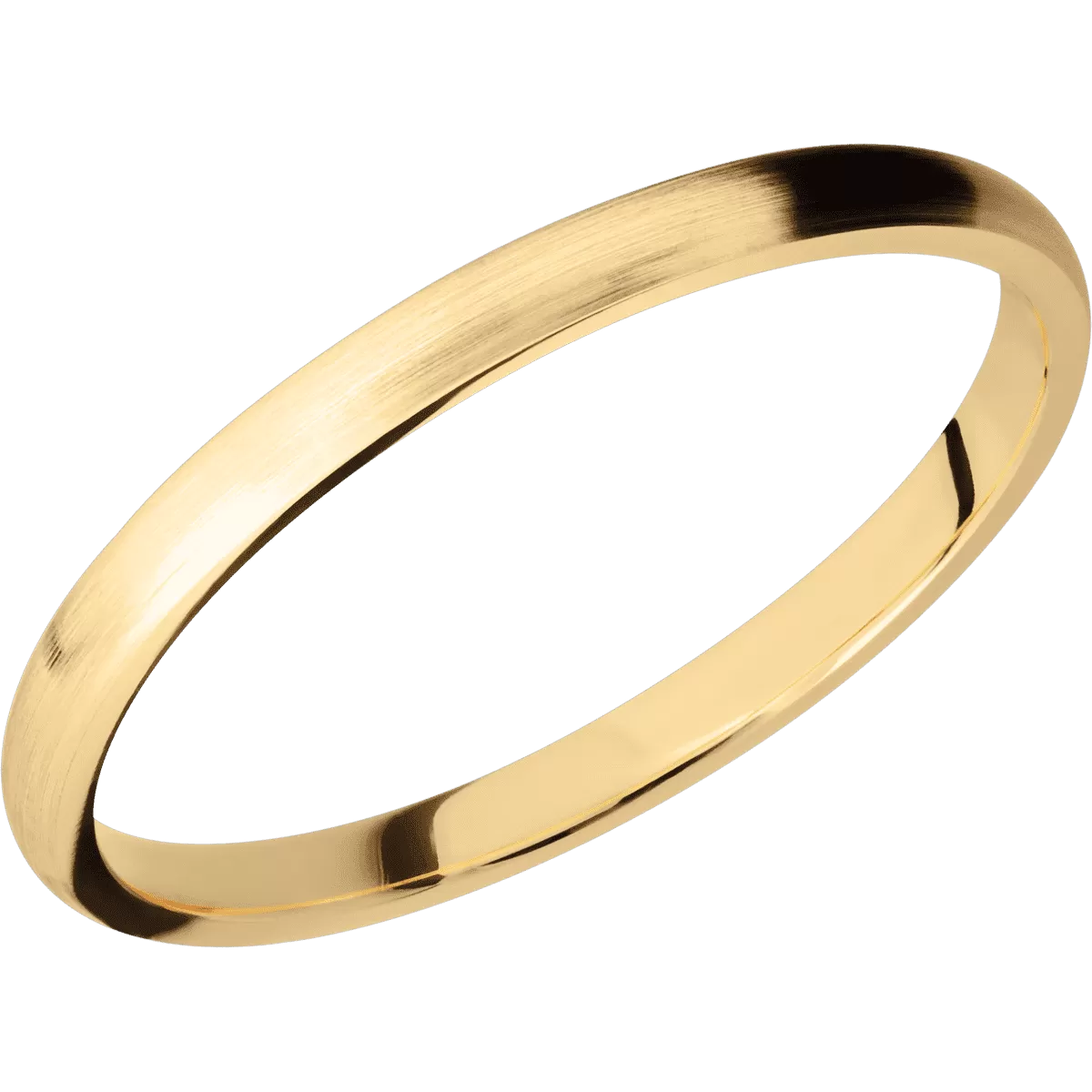 14K Yellow Gold with Satin Finish