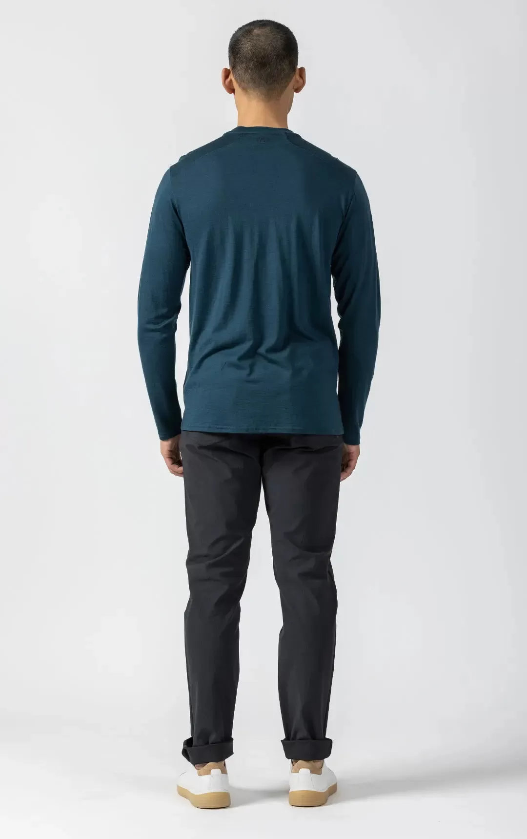 180GSM SINGLE JERSEY MERINO HENLEY - CLEARANCE