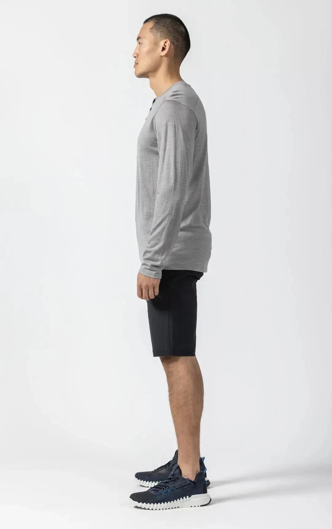 180GSM SINGLE JERSEY MERINO HENLEY - CLEARANCE