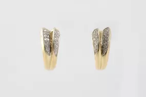 18k Yellow Gold 0.84tcw Diamond Hinged Earrings (15.70g.)