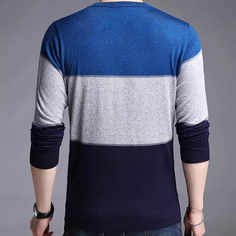 2022 Male Pullover Sweater Men Knitted Jersey Striped Sweaters Mens Knitwear Clothes Sueter Hombre C