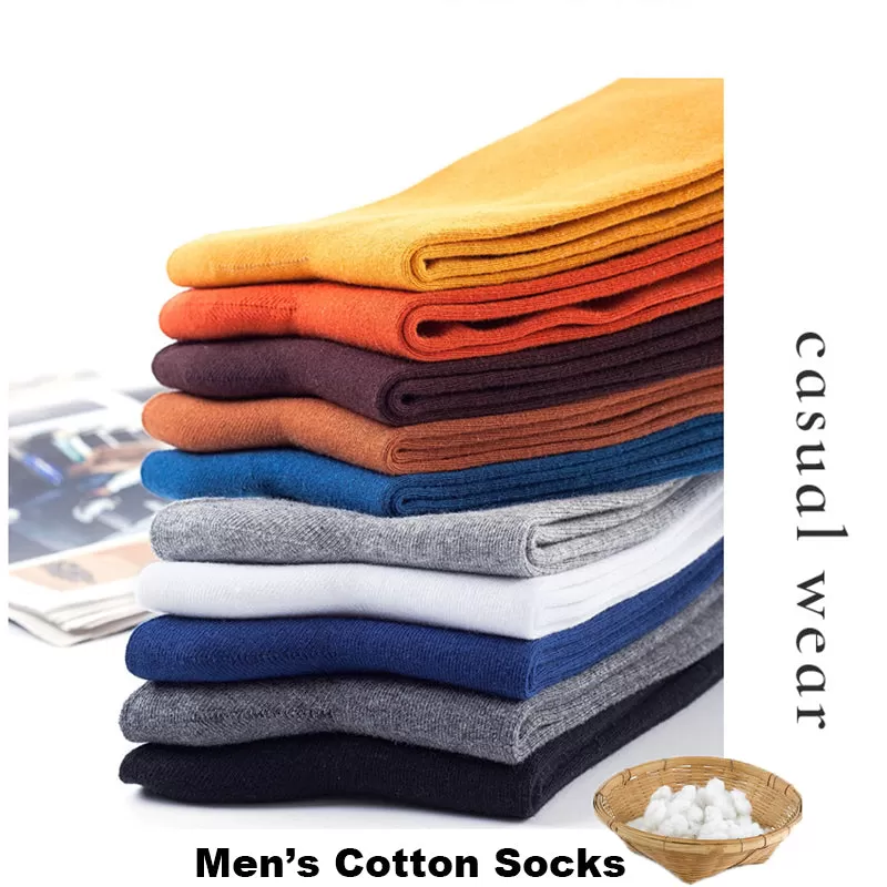 2022 New Autumn Winter Men'S Cotton Socks Plus Size 38-45 Long Socks For Men Dress Male Gifts Busine