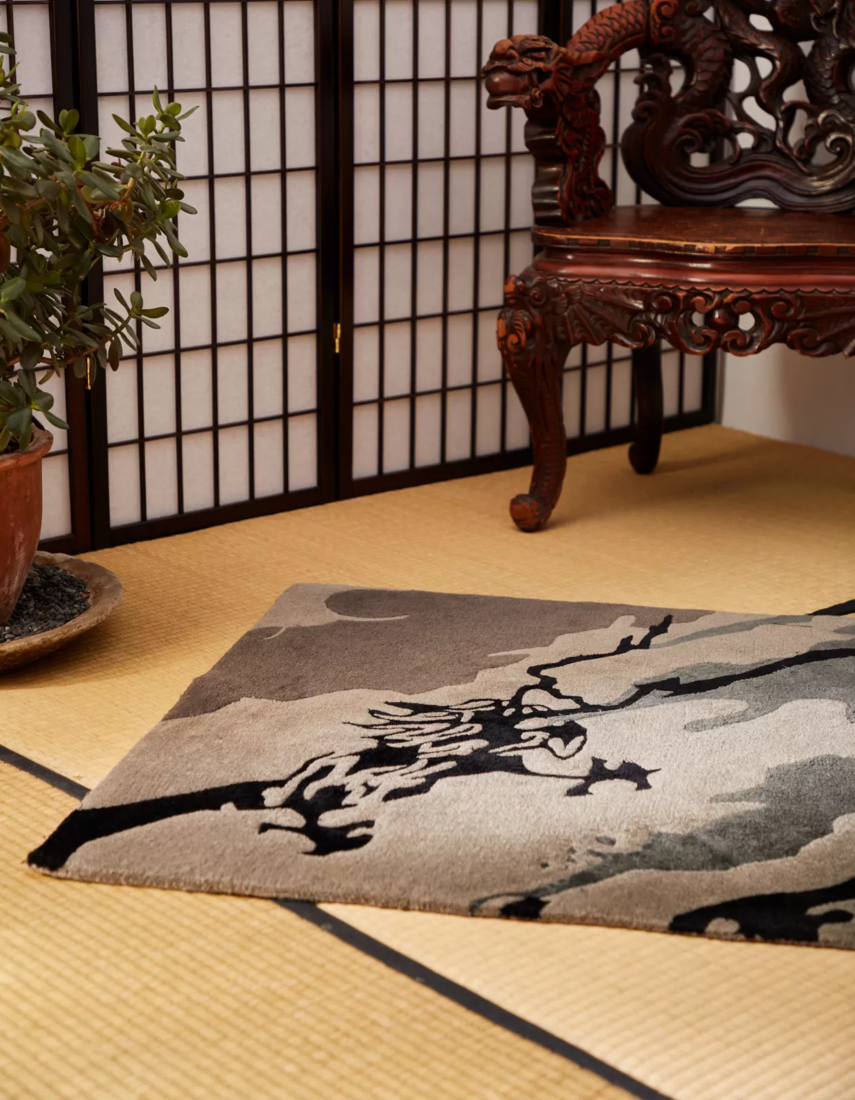 2159 DPM: Bonsai Forest Rug Small Night