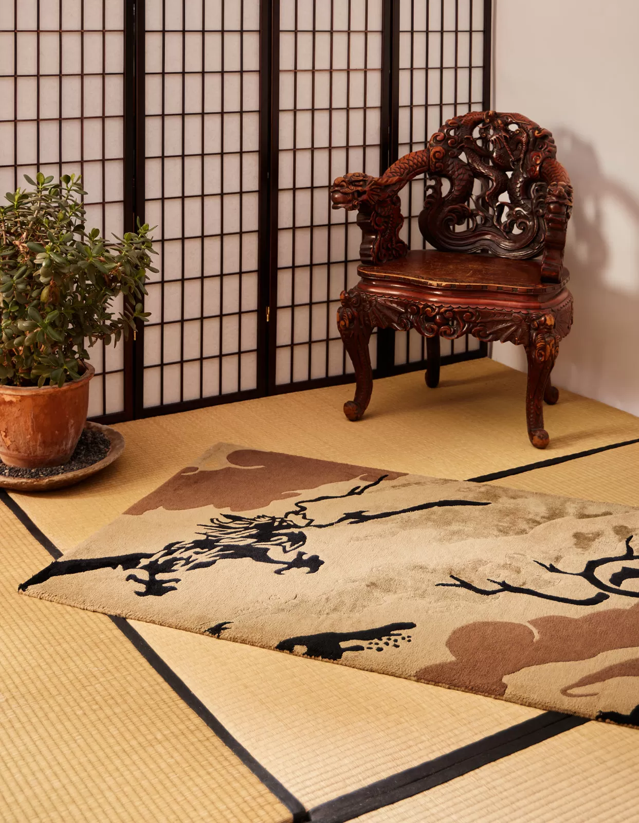 2159 DPM: Bonsai Forest Rug Small Woodland