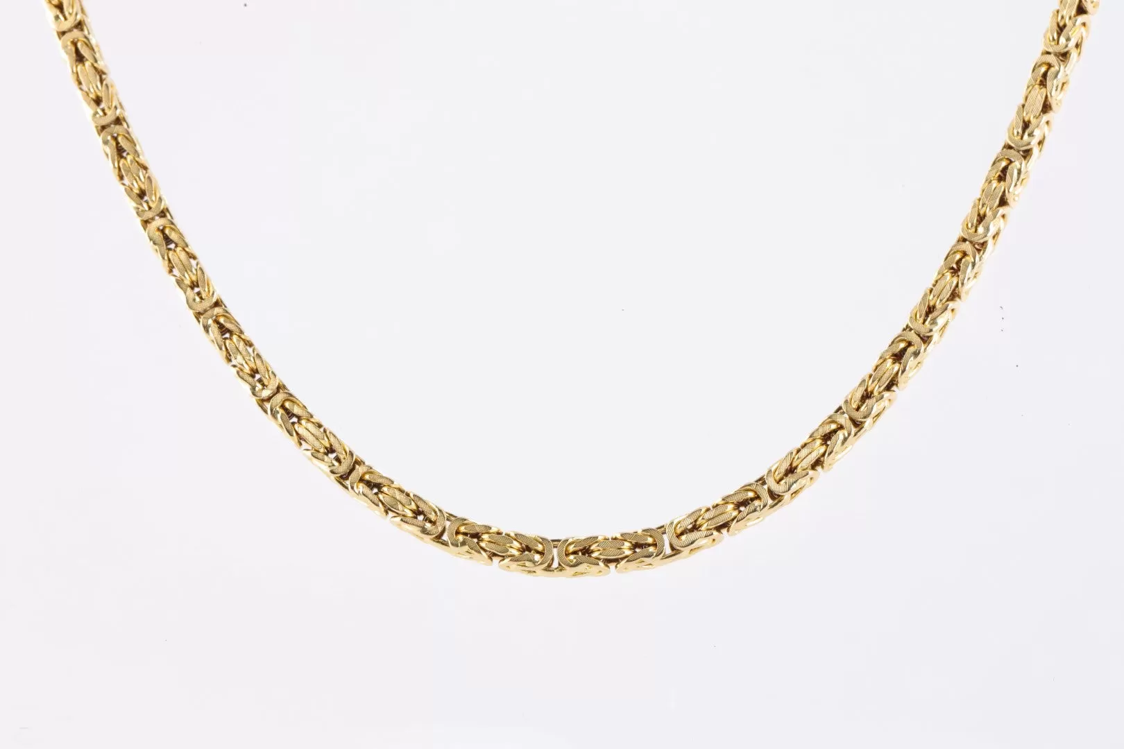 30" 18k Yellow Gold Byzantine Chain (68.24g.)