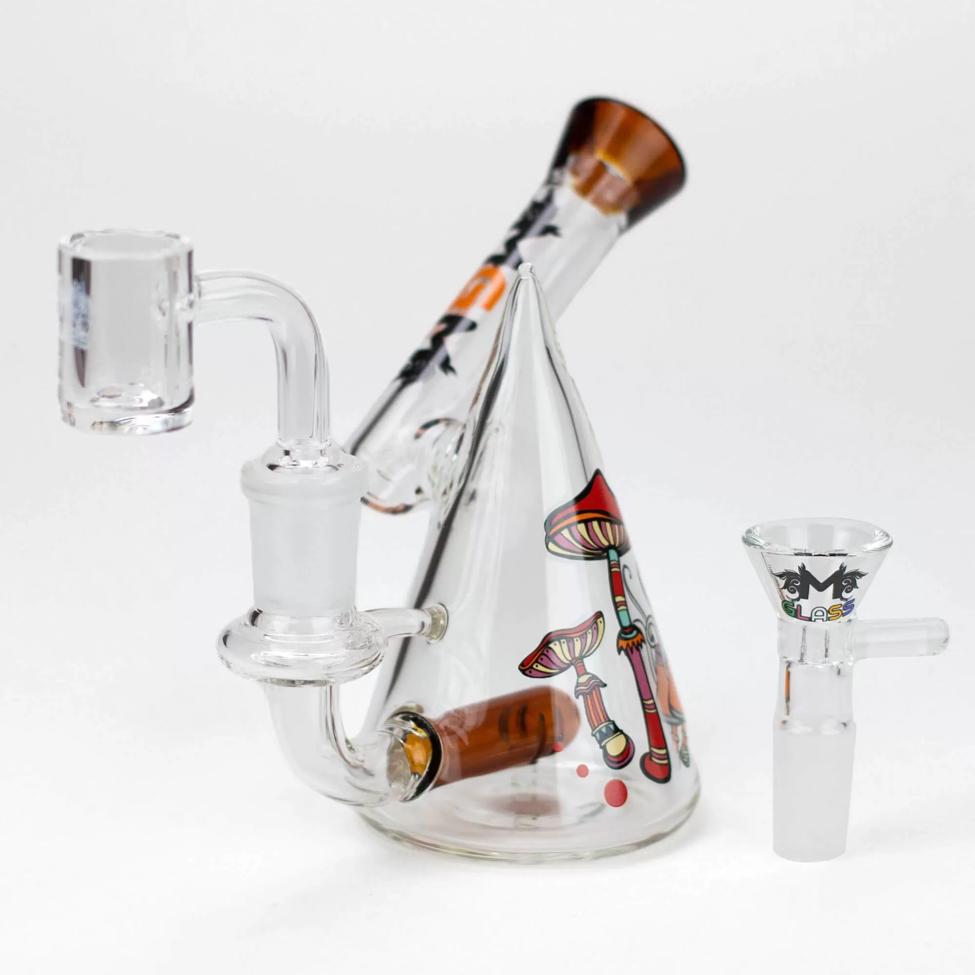 4.5" MGM Glass 2-in-1 Bubbler w/ Graphic