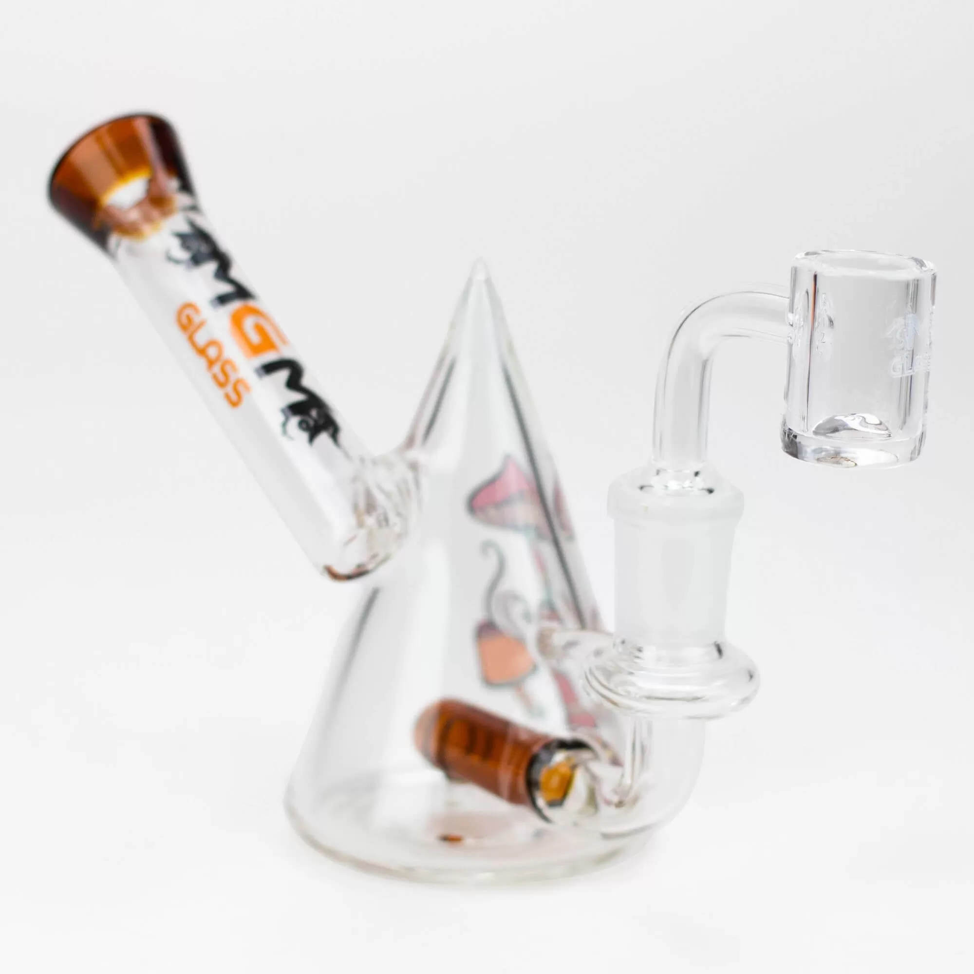 4.5" MGM Glass 2-in-1 Bubbler w/ Graphic