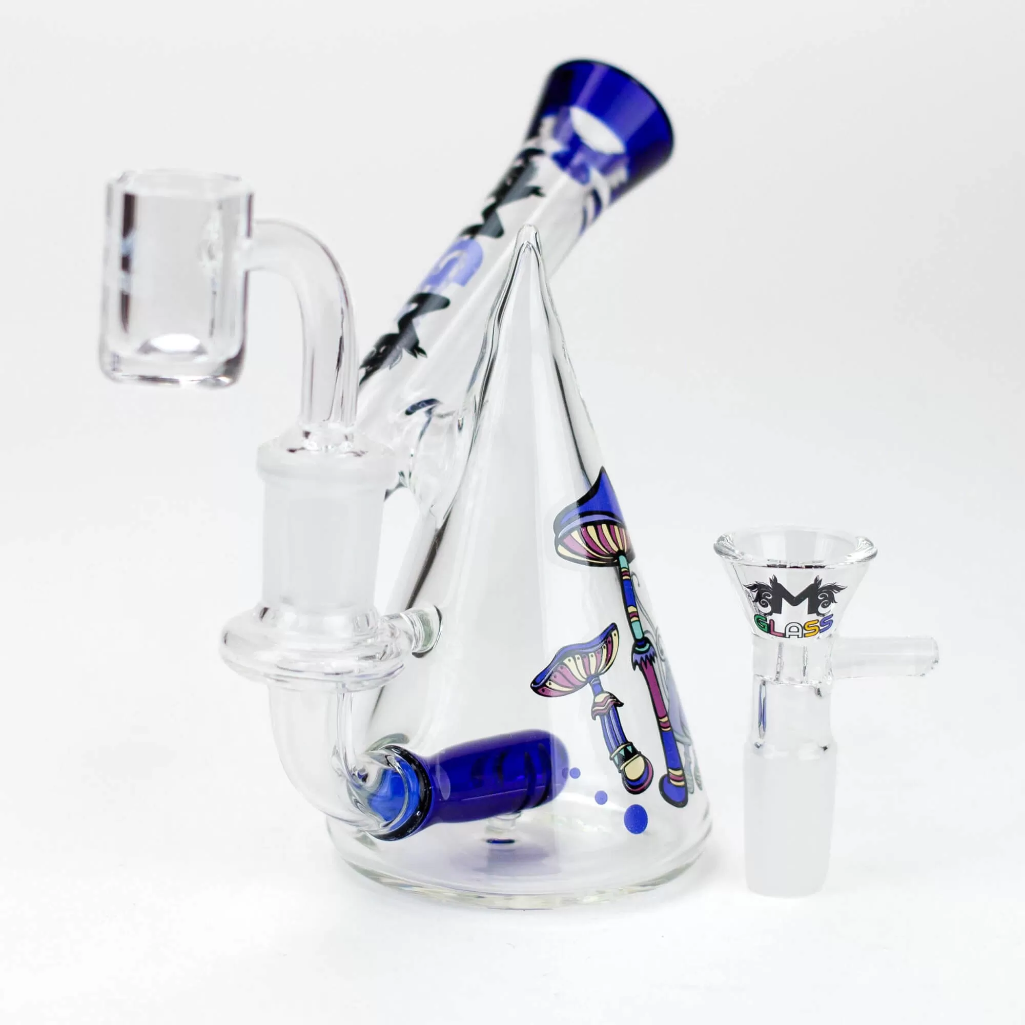 4.5" MGM Glass 2-in-1 Bubbler w/ Graphic