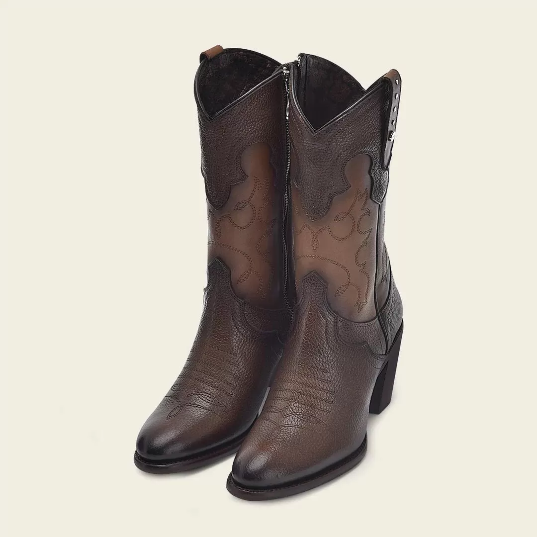 4V00RS - Cuadra honey western cowgirl leather boots for women