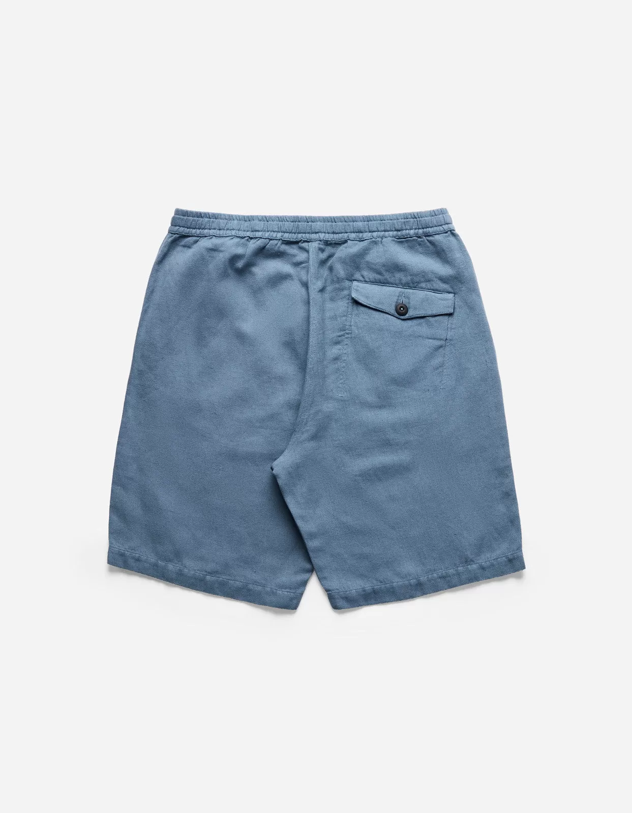 5007 Hemp Asym Loose Track Shorts Subdued Blue