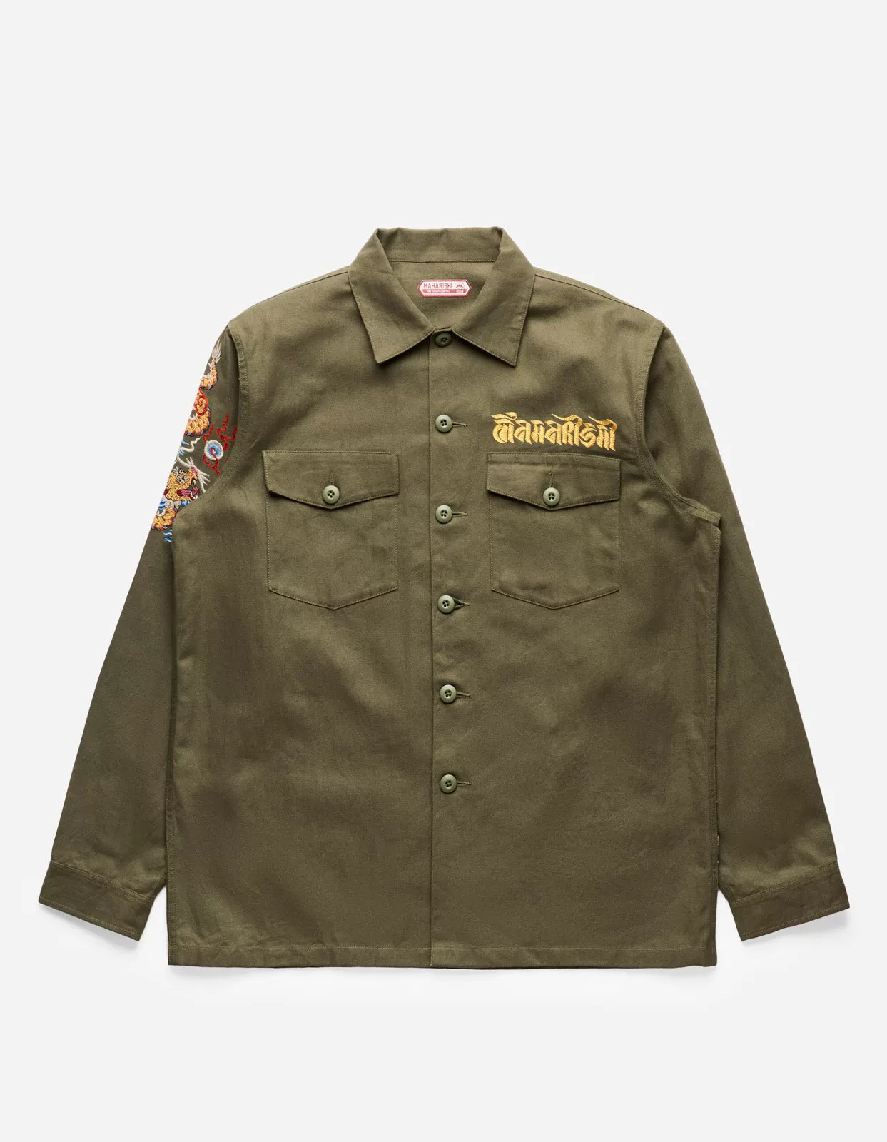 5022 Lunar Dragon Utility Shirt Olive OG-107F