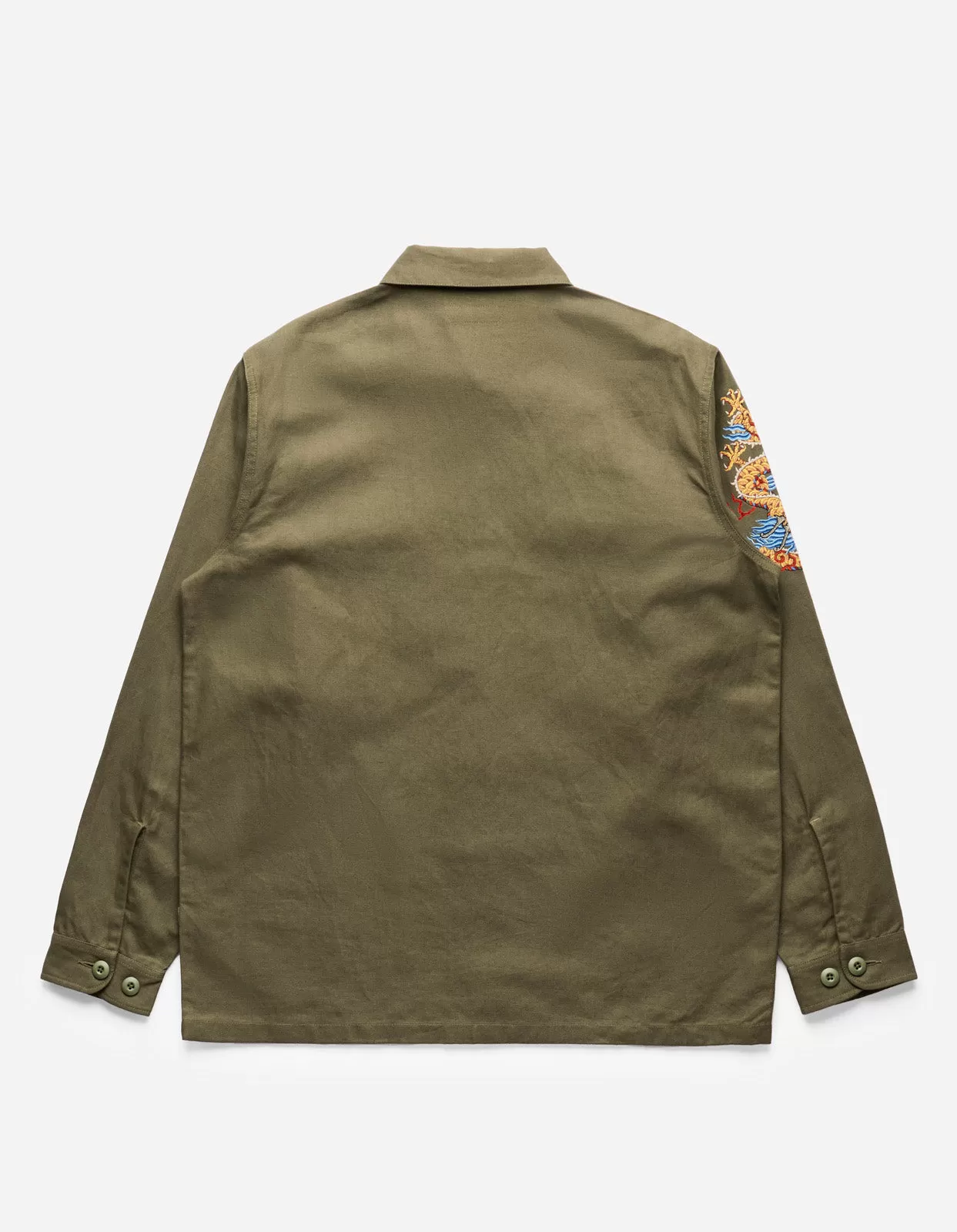 5022 Lunar Dragon Utility Shirt Olive OG-107F