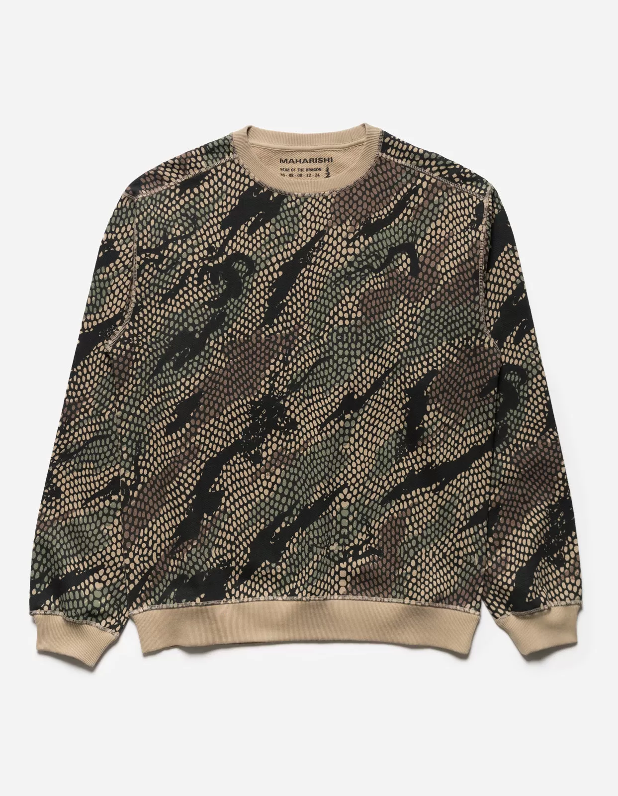 5067 Organic Camo Crew Sweat Woodland