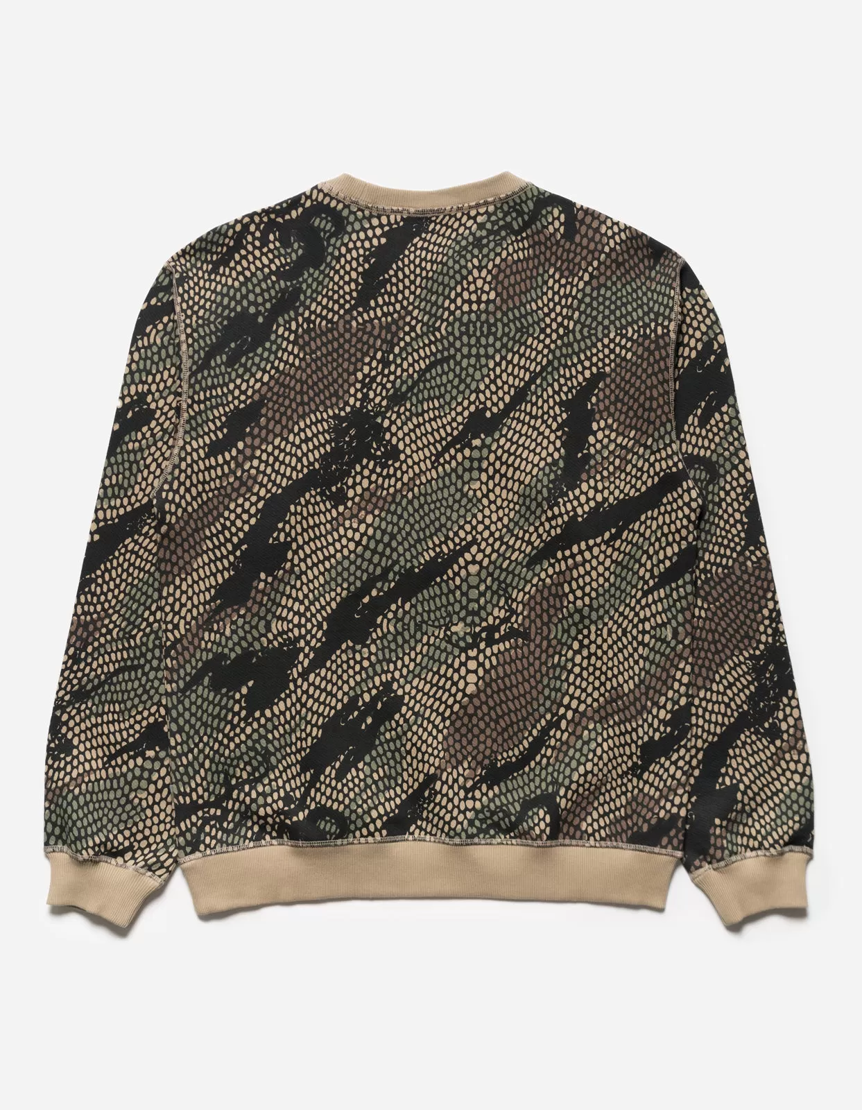 5067 Organic Camo Crew Sweat Woodland