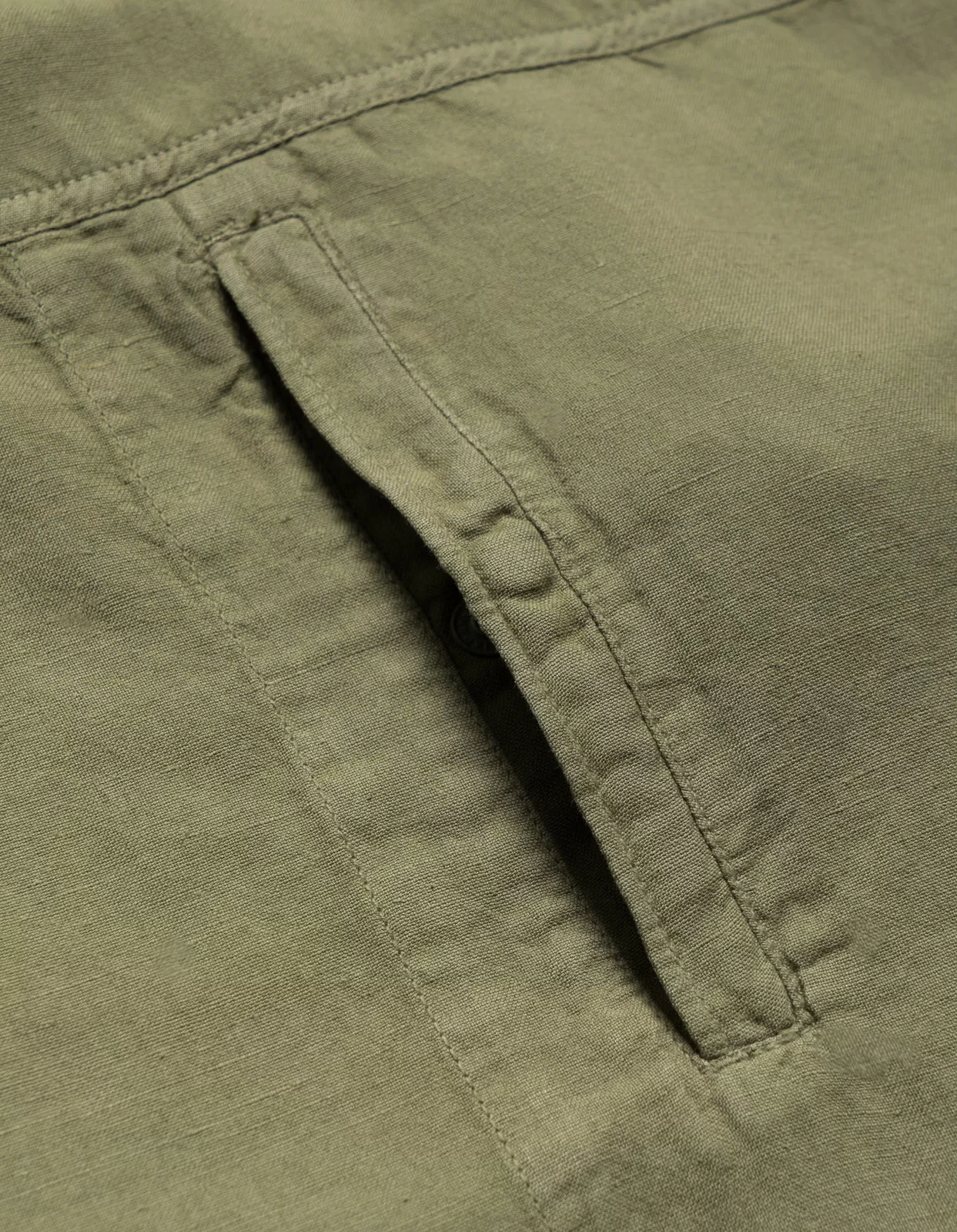 5120 Hemp Asym Monk Shirt Olive