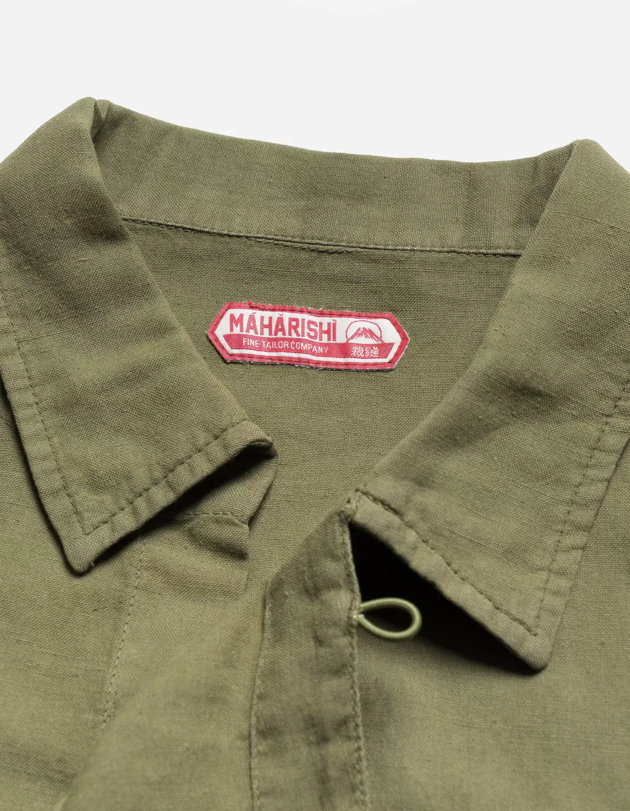 5120 Hemp Asym Monk Shirt Olive