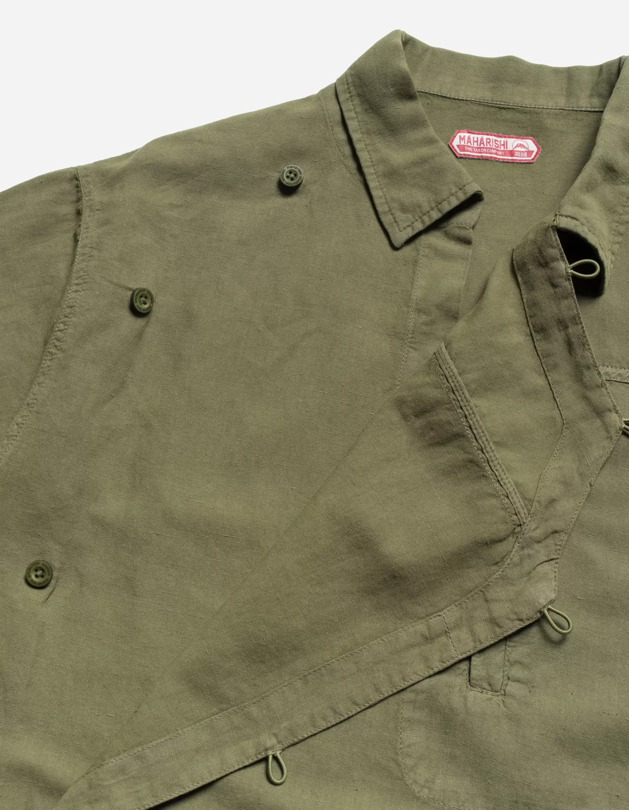 5120 Hemp Asym Monk Shirt Olive