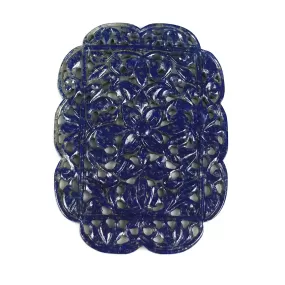 56.00cts Natural Untreated Blue LAPIS LAZULI Gemstone Hand Carved Uneven Shape 55*40mm 1pc for Pendant