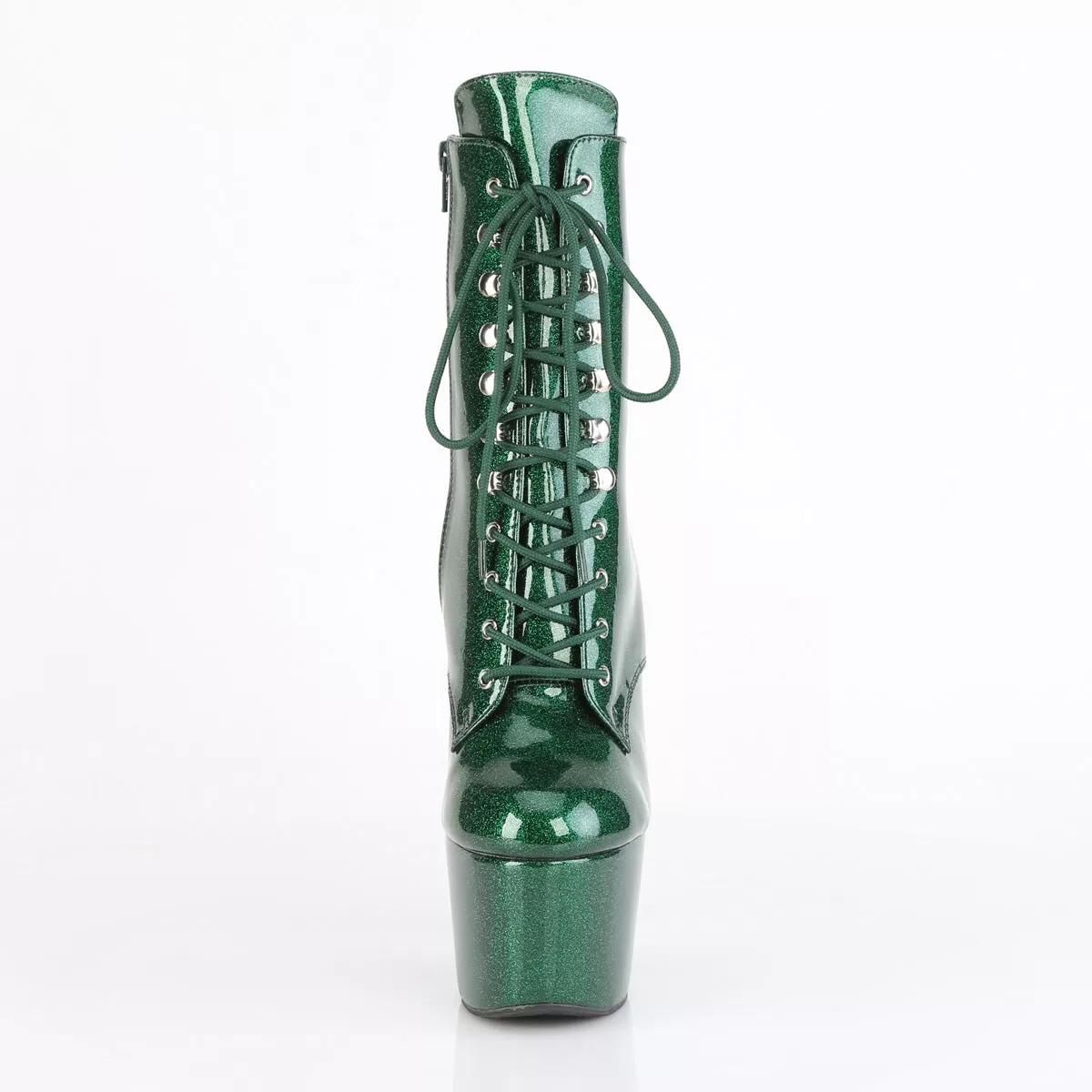 7 Inch Heel ADORE-1020GP Emerald Green Glitter