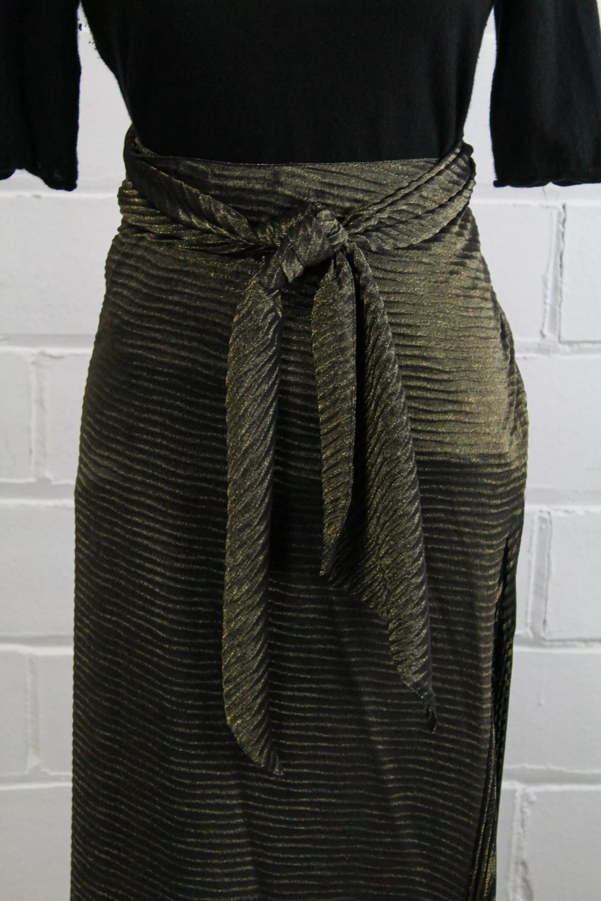 80s/90s Harriet Selling Metallic Wrap Skirt, Large