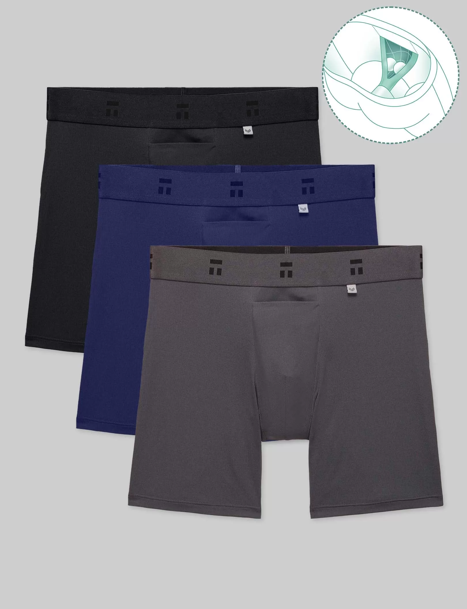 Air Hammock Pouch™ Mid-Length Boxer Brief 6" (3-Pack)