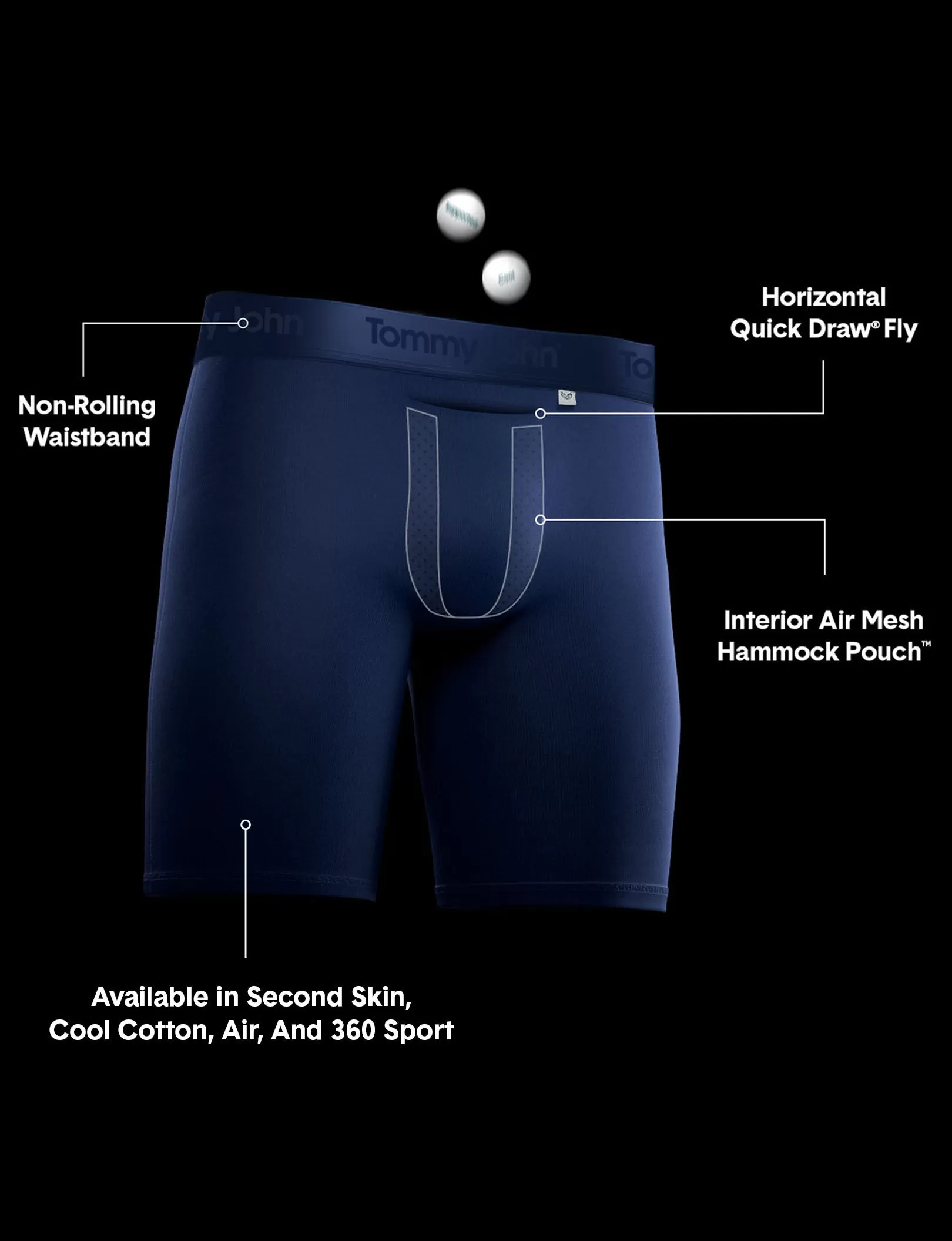 Air Hammock Pouch™ Mid-Length Boxer Brief 6" (3-Pack)