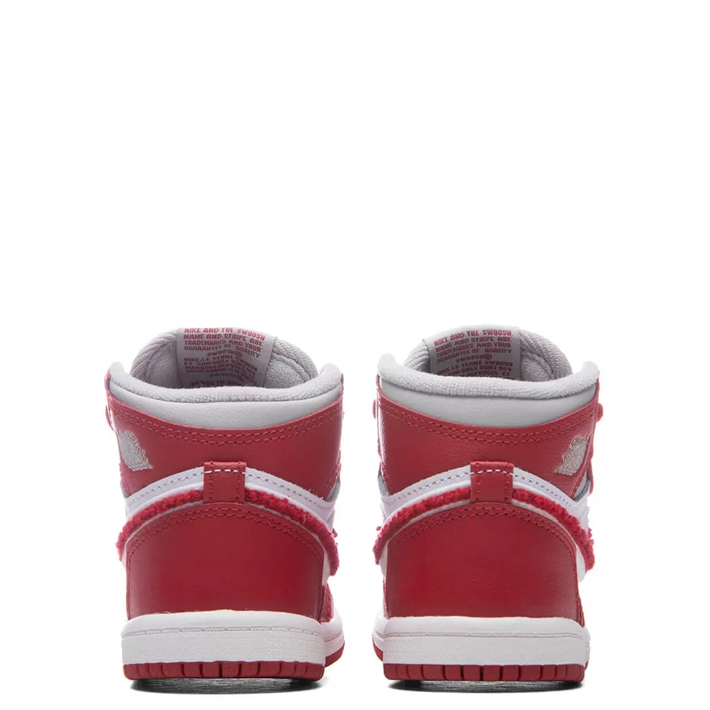 Air Jordan 1 Retro High OG (TD) - Light Iron Ore/Varsity Red/Sail