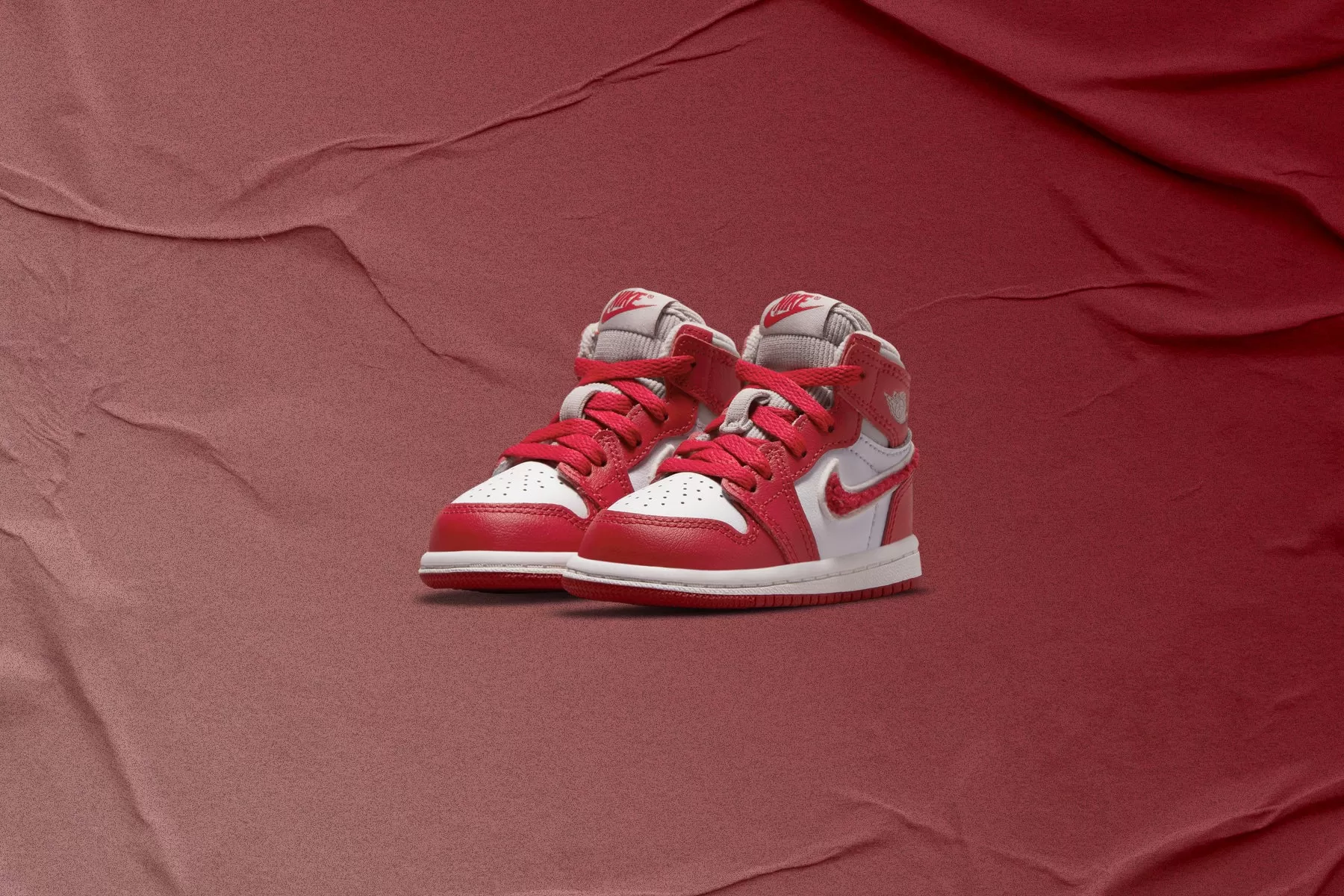 Air Jordan 1 Retro High OG (TD) - Light Iron Ore/Varsity Red/Sail