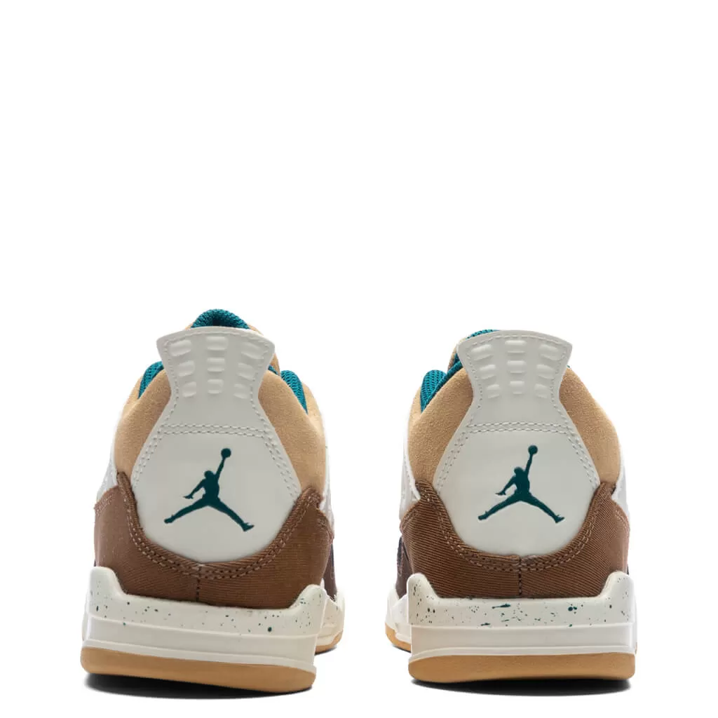 Air Jordan 4 Retro (PS) 'Cacao Wow' - Cacao Wow/Geode Teal/Ale Brown