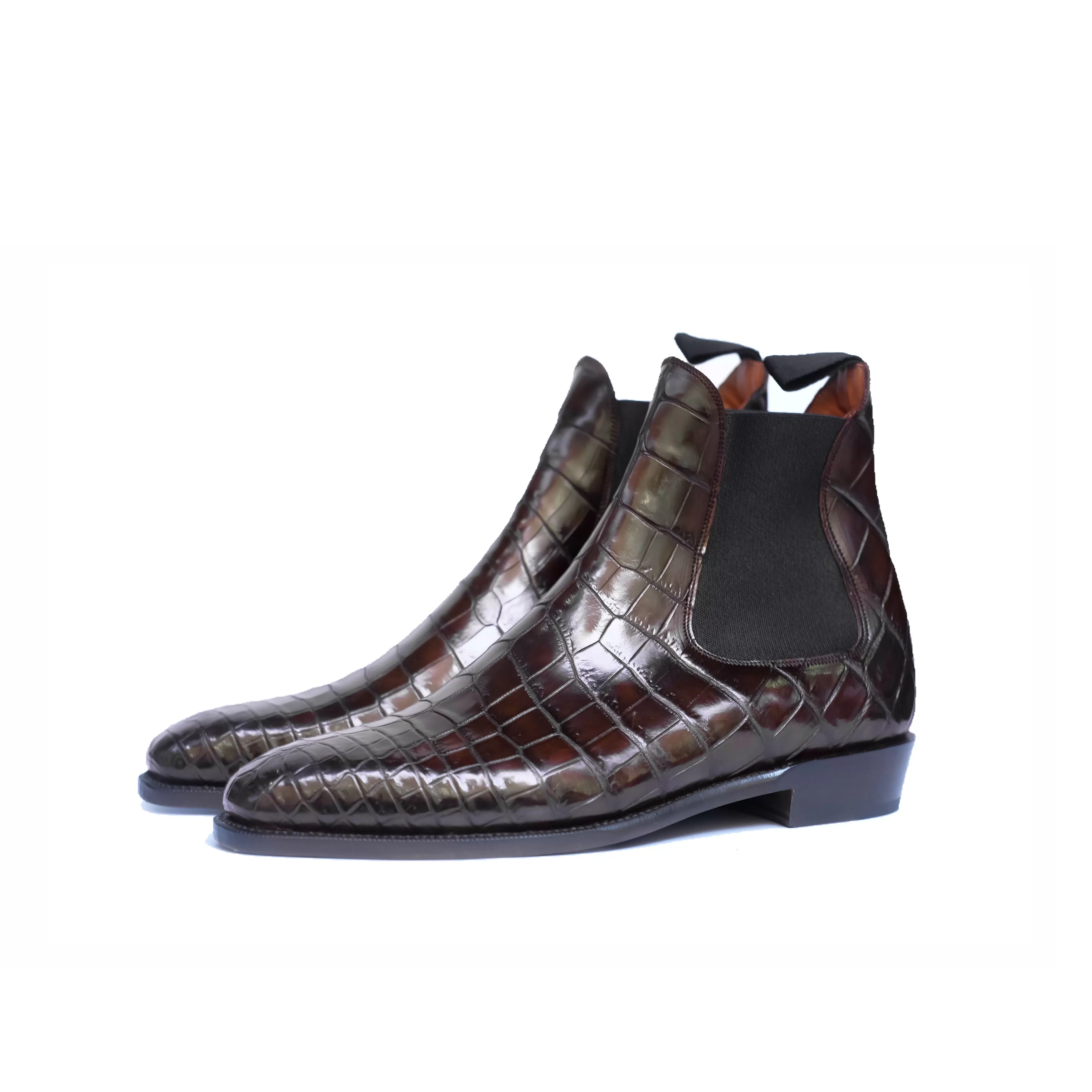 Alki Redux - MTO - Genuine Crocodile - Brown Patina - LPB Last - Single Leather Sole