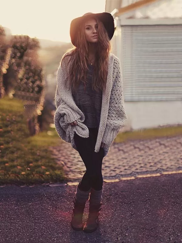 Amazing Solid Color Knit Sweater Cardigans Tops