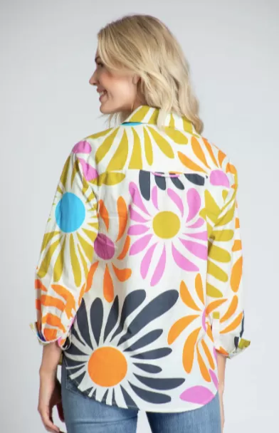 APNY Floral Explosion Boyfriend Shirt | Multi