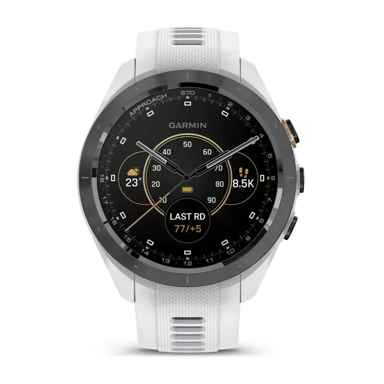 Approach S70 42 mm Black Ceramic Bezel White Silicone Band