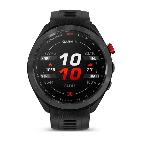 Approach S70 47 Mm Ceramic Bezel With Black Silicone Band