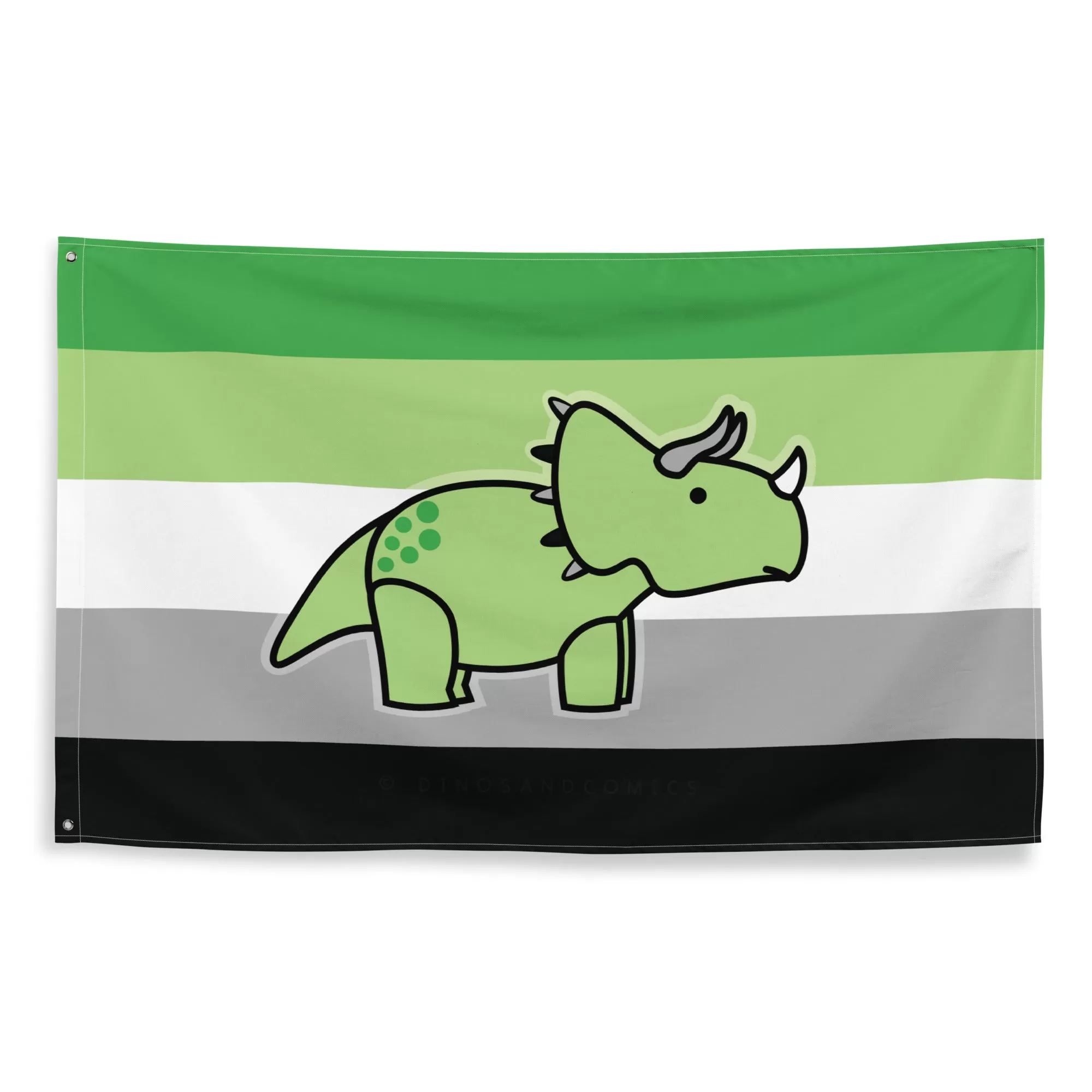 aromantic triceratops flag