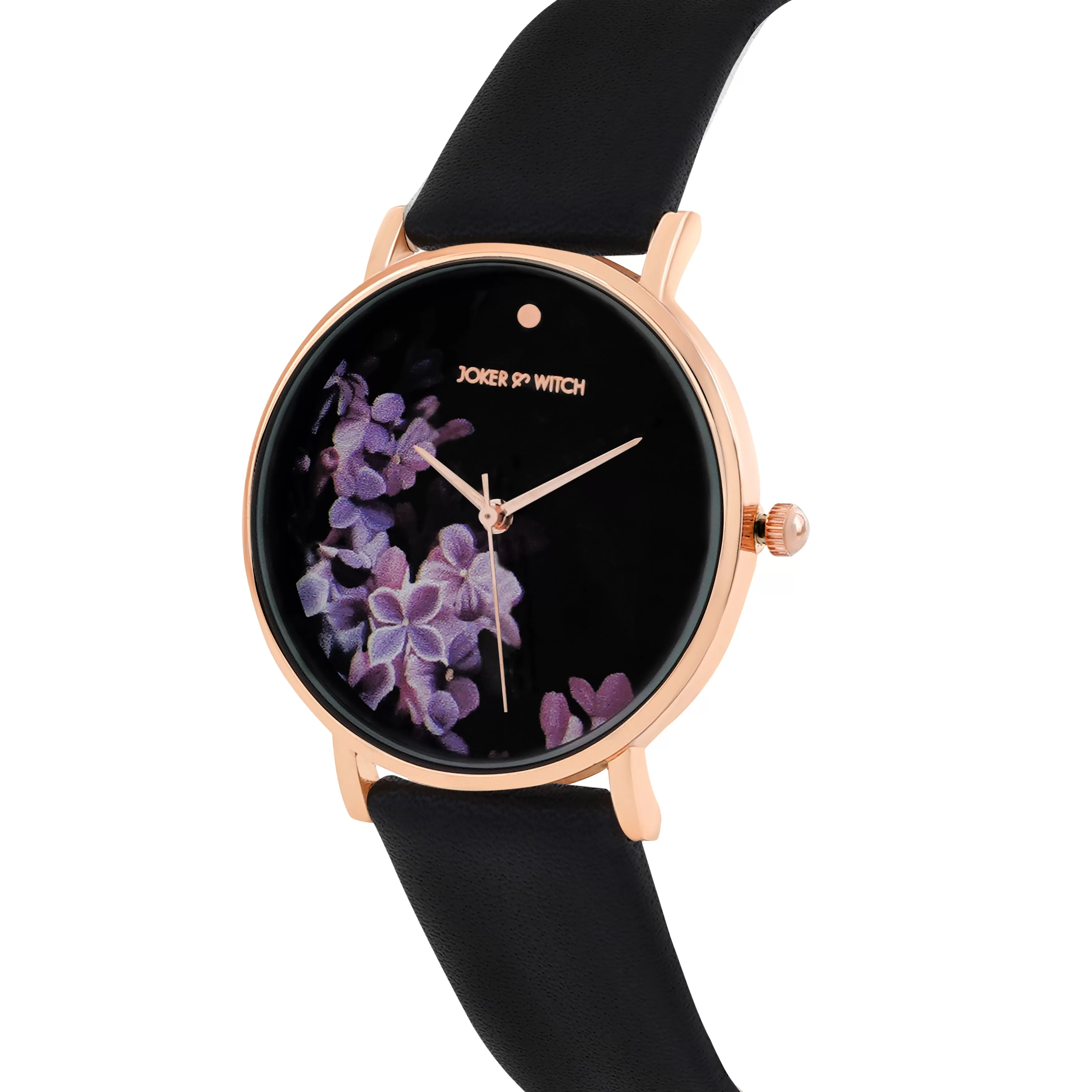 Aster All Black PU Strap Watch