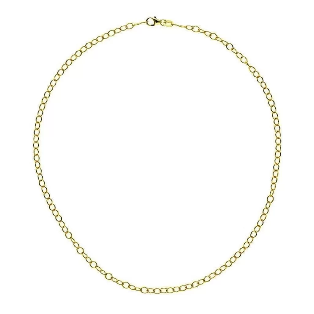 Aura by Martin Binder Gold 4.6mm Flat Link Chain Necklace