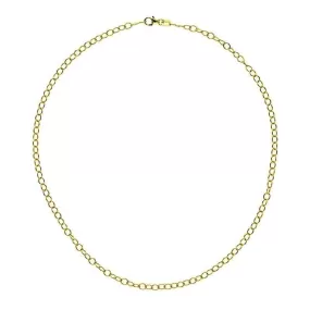 Aura by Martin Binder Gold 4.6mm Flat Link Chain Necklace