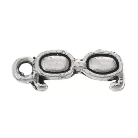 AVBeads Fun Sunglasses Charms Silver 14mm x 5mm Metal Charms 10pcs