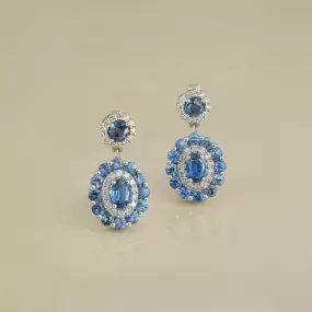 Azure Sapphire Drop Earrings