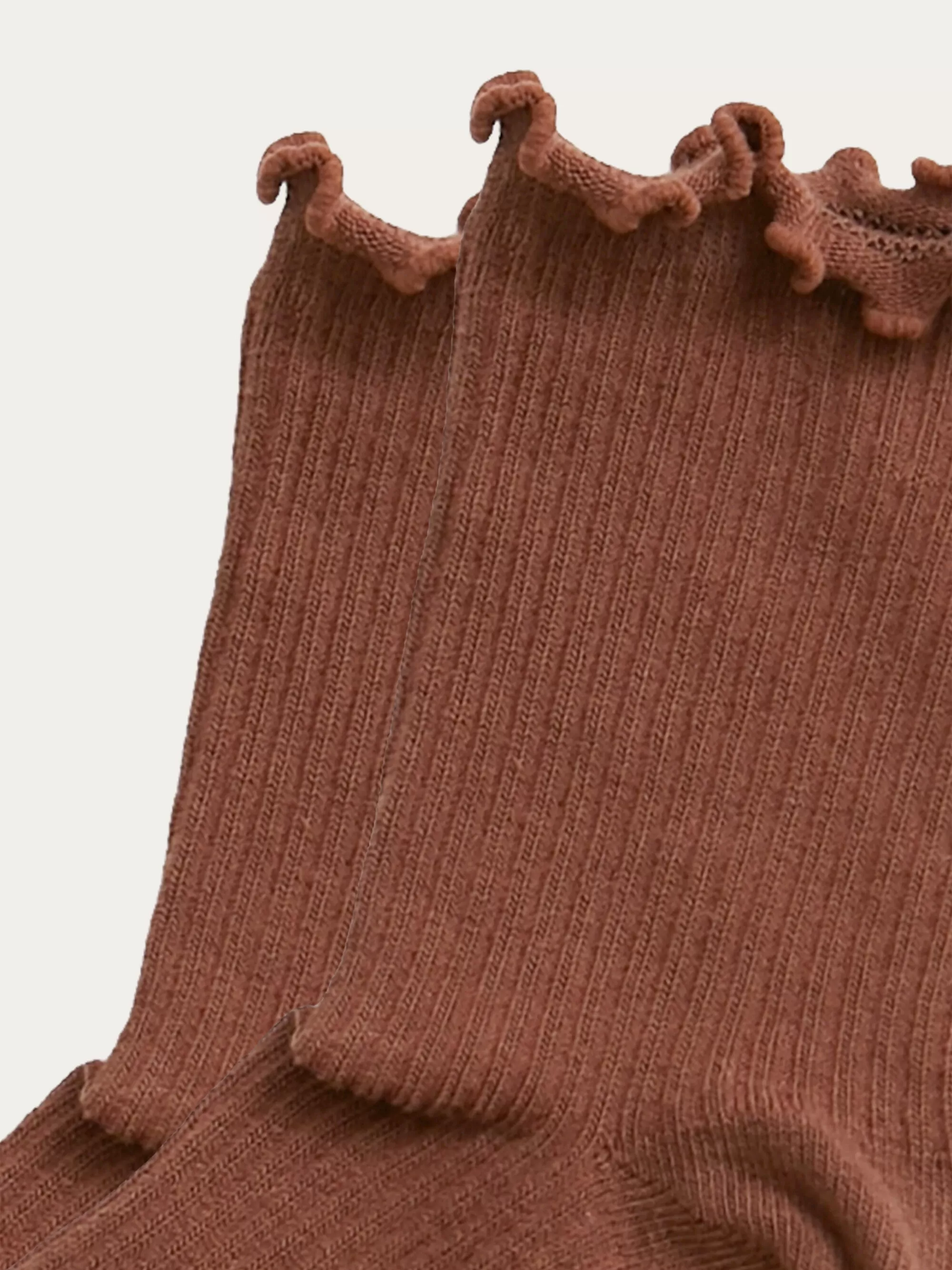 Babylock edge rib socks - GOTS/Vegan - Tiramisu